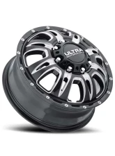 Ultra Motorsports 049 Predator Dually Wheel 17x6.5 8x200 129mm Gloss Black w/Milled Accents and Clear Coat                                     - 049-7692FBM - Image 2