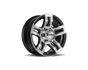 Ultra Motorsports 052 Hangout Trailer Wheel 15x6 6x5.5 0mm Gloss Black w/Diamond Cut Face and Clear Coat
