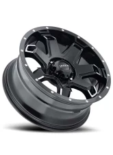 Ultra Motorsports 209 Bent 7 Wheel 17x9 6x5.5 12mm Gloss Black w/Diamond Cut Accents and Clear Coat                                     - 209-7983BK+12 - Image 2