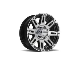 Ultra Motorsports 226 Machine Trailer Wheel 16x6 8x6.5 0mm Gloss Black w/Diamond Cut Face and Clear Coat