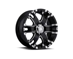 Ultra Motorsports 201-202 Baron Wheel 17x9 5x5.5 20mm Gloss Black w/Diamond Cut Accents and Clear Coat