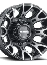 Ultra Wheel 022 Scorpion Dually Wheel 17x6.5 8x6.5 129 Gloss Black with Diamond Cut Face                                     - 022-7681FU - Image 2