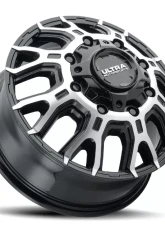 Ultra Wheel 022 Scorpion Dually Wheel 17x6.5 8x6.5 129 Gloss Black with Diamond Cut Face                                     - 022-7681FU - Image 3