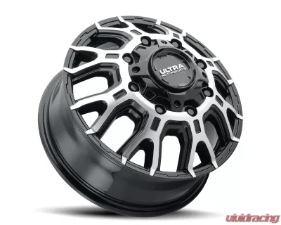 Ultra Wheel 022 Scorpion Dually Wheel 17x6.5 8x6.5 129 Gloss Black with Diamond Cut Face - 022-7681FU