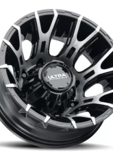 Ultra Wheel 022 Scorpion Dually Wheel 17x6.5 8x6.5 129 Gloss Black with Diamond Cut Face                                     - 022-7681FU - Image 4