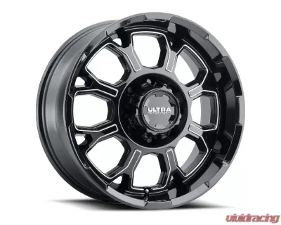 Ultra Wheel 124 Commander Wheel 18x9 6x135 18 Gloss Black with Milled Accents - 124-8935BM+18