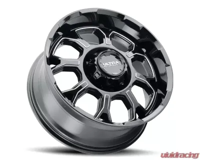 Ultra Wheel 124 Commander Wheel 18x9 6x135 18 Gloss Black with Milled Accents - 124-8935BM+18