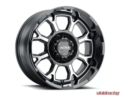 Ultra Wheel 124 Commander Wheel 18x9 6x135 12 Gloss Black with Diamond Cut Face - 124-8935U+12