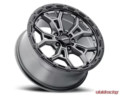 Ultra Wheel 125 Warmonger 5 CUV Wheel 17x8 5x110 35 Gloss Anthracite Grey with Gloss Black Lip - 125-7843GN+35