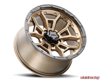 Ultra Wheel 125 Warmonger 5 Wheel 17x9 5x5.5 -12 Bright Bronze with Gloss Black Lip - 125-7985BZ12