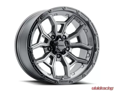 Ultra Wheel 125 Warmonger 5 Wheel 17x9 5x4.5 -12 Gloss Anthracite Grey with Gloss Black Lip - 125-7965GN12