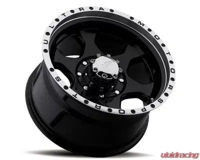Ultra Wheel 175 Rouge Wheel 17x8 7x150 20 Gloss Black with Machined Face - 175-7876U