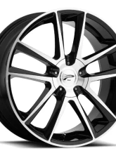 Ultra Wheel 436 Gemini Platinum Wheel 16x7 5x108/5x114.3 40 Gloss Black with Machined Face                                     - 436-6714U+40 - Image 2