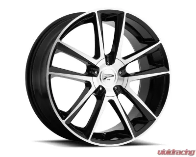 Ultra Wheel 436 Gemini Platinum Wheel 16x7 5x108/5x114.3 40 Gloss Black with Machined Face - 436-6714U+40