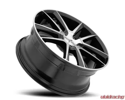 Ultra Wheel 436 Gemini Platinum Wheel 16x7 5x108/5x114.3 40 Gloss Black with Machined Face - 436-6714U+40