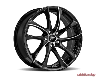 Ultra Wheel 438 Gyro Platinum Wheel 17x7.5 5x110 35 Gloss Black with Machined Face - 438-7743U+35