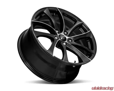 Ultra Wheel 438 Gyro Platinum Wheel 17x7.5 5x110 35 Gloss Black with Machined Face - 438-7743U+35