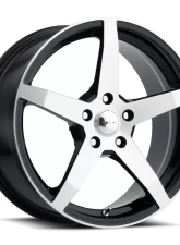 Ultra Wheel 455 F-55 Focal Wheel 18x8 5x115 15 Gloss Black with Machined Face                                     - 455-8891U+15 - Image 2