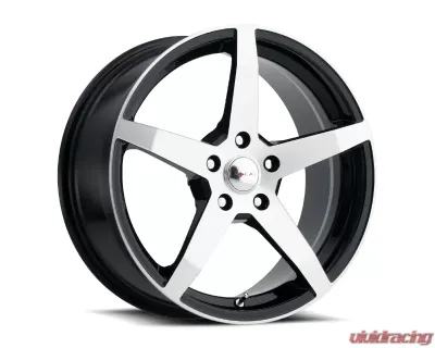 Ultra Wheel 455 F-55 Focal Wheel 18x8 5x115 15 Gloss Black with Machined Face - 455-8891U+15