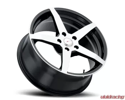 Ultra Wheel 455 F-55 Focal Wheel 18x8 5x115 15 Gloss Black with Machined Face - 455-8891U+15