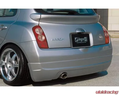 INGS LX SPORT Rear Gater & Half Spoiler FRP Nissan March K12 2002-2005 - 00212-02602
