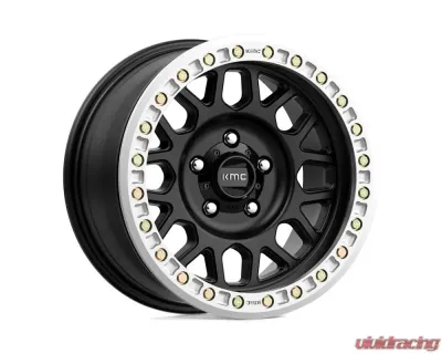 KMC KM234 Grenade Desert Beadlock Wheel 20x9 Blank -12mm Satin Black - KM2342900L712N
