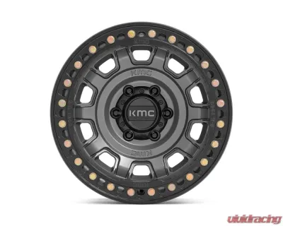 KMC KM236 Tank Beadlock Wheel 17x9 5x127 | 5x5 -15mm Anthracite - KM23679050415N
