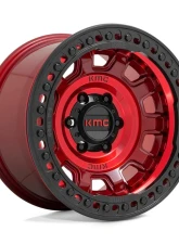 KMC KM236 Tank Beadlock Wheel 17x9 6x139.7 -38mm Candy Red                                     - KM23679060938N - Image 3