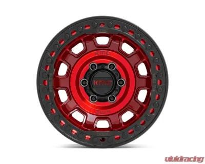 KMC KM236 Tank Beadlock Wheel 17x9 6x139.7 -38mm Candy Red - KM23679060938N