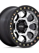 KMC KM237 Riot Beadlock Wheel 17x8.5 5x127 0mm Machined Face Satin Black Windows & Ring                                     - KM237DB17855000 - Image 3
