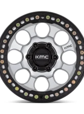 KMC KM237 Riot Beadlock Wheel 17x8.5 5x127 0mm Machined Face Satin Black Windows & Ring                                     - KM237DB17855000 - Image 3