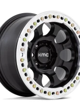 KMC KM237 Riot Beadlock Wheel 17x8.5 6x135 0mm Satin Black w/ Machined Ring                                     - KM237MD17856300 - Image 3
