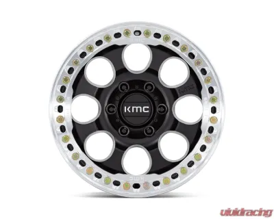 KMC KM237 Riot Beadlock Wheel 17x8.5 6x135 0mm Satin Black w/ Machined Ring - KM237MD17856300