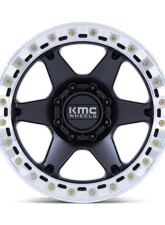 KMC KM238 VI Beadlock Wheel 17x9 -38mm Satin Black w/ Machined Ring                                     - KM238MD17900M38N - Image 3