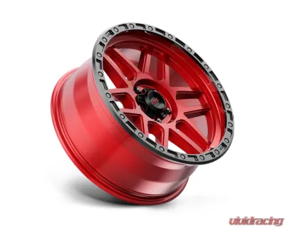 KMC KM544 Mesa Wheel 17x9 5x127 18mm Candy Red w/ Black Lip - KM54479050918