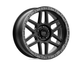 KMC KM544 Mesa Wheel 17x8.5 5x127 | 5x5 0mm Satin Black w/ Gloss Black Lip