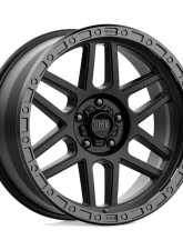 KMC KM544 Mesa Wheel 17x9 5x127 | 5x5 -12mm Satin Black w/ Gloss Black Lip                                     - KM54479050712N - Image 3