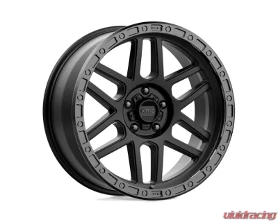 KMC KM544 Mesa Wheel 17x9 5x127 | 5x5 -12mm Satin Black w/ Gloss Black Lip - KM54479050712N