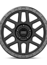 KMC KM544 Mesa Wheel 17x9 5x127 | 5x5 -12mm Satin Black w/ Gloss Black Lip                                     - KM54479050712N - Image 3