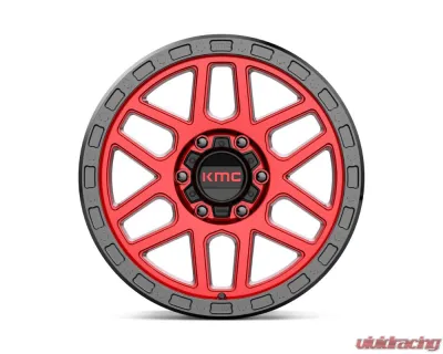 KMC KM544 Mesa Wheel 17x9 6x139.7 -12mm Candy Red w/ Black Lip - KM54479068912N