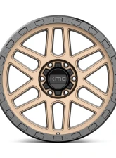 KMC KM544 Mesa Wheel 17x9 6x139.7 18mm Matte Bronze w/ Black Lip                                     - KM54479068618 - Image 3
