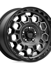 KMC KM545 Trek Wheel 17x9 5x127 | 5x5 -12mm Satin Black w/ Gray Tint                                     - KM54579050412N - Image 3