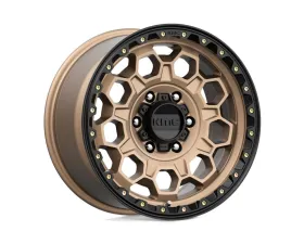 KMC KM545 Trek Wheel 17x8 6x139.7 20mm Matte Bronze w/ Black Lip