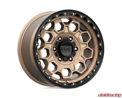 KMC KM545 Trek Wheel 17x9 6x139.7 18mm Matte Bronze w/ Black Lip - KM54579068618
