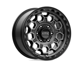 KMC KM545 Trek Wheel 17x8 6x139.7 20mm Satin Black w/ Gray Tint