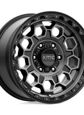 KMC KM545 Trek Wheel 17x8 6x139.7 20mm Satin Black w/ Gray Tint                                     - KM54578068420 - Image 3