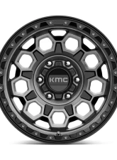 KMC KM545 Trek Wheel 17x8 6x139.7 20mm Satin Black w/ Gray Tint                                     - KM54578068420 - Image 3