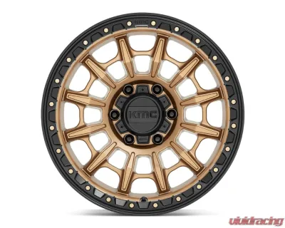 KMC KM547 Carnage Wheel 17x9 6x139.7 0mm Matte Bronze w/ Black Lip - KM54779068600