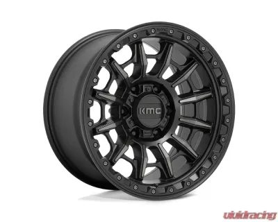 KMC KM547 Carnage Wheel 16x8 6x139.7 0mm Satin Black w/ Gray Tint - KM54768068400