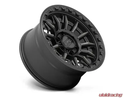 KMC KM547 Carnage Wheel 16x8 6x139.7 0mm Satin Black w/ Gray Tint - KM54768068400